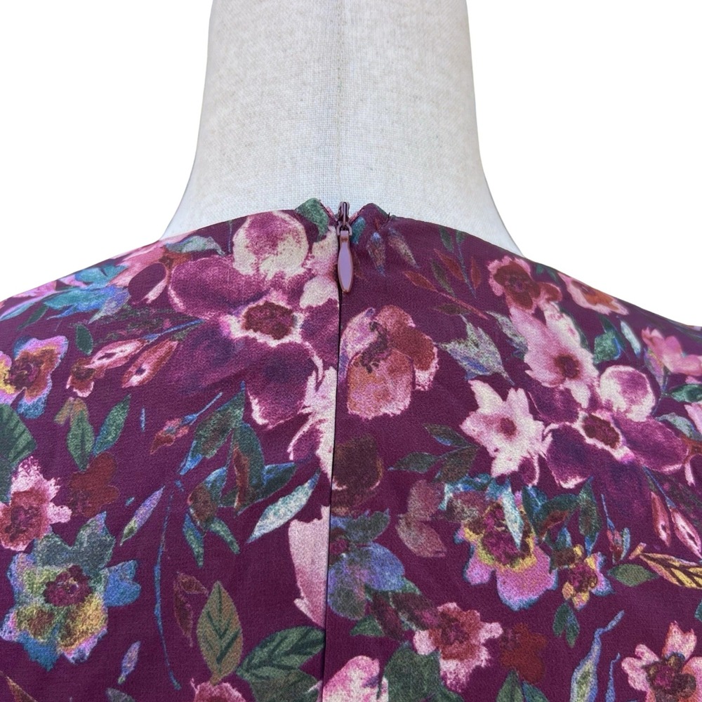 Aura Maxi Dress Colorful Floral XS V-Neck Empire Waist Balloon Sleeve Prairie - Picture 8 of 13